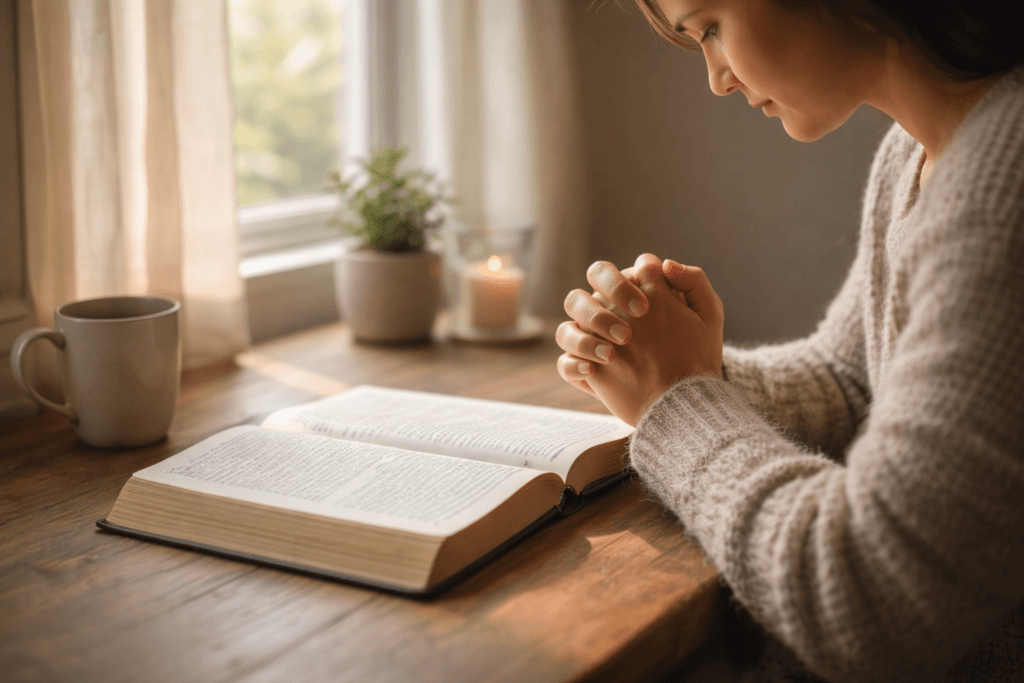 biblical meaning of thanking God before prayer