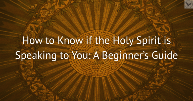 Signs the Holy Spirit Is Speaking to You