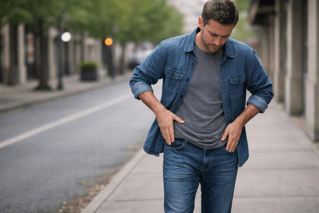 Person holding an empty wallet outdoors symbolizing financial or emotional loss