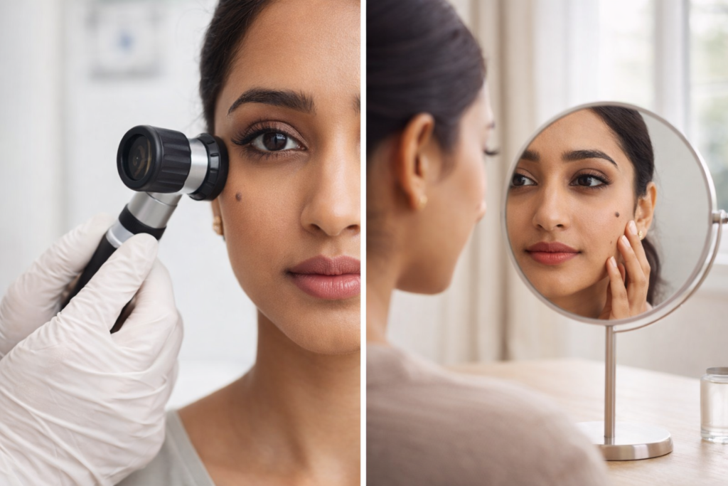 Unlucky moles for female