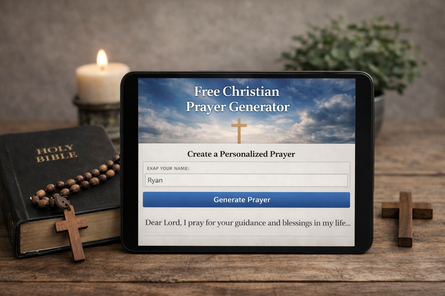 Christian Prayer generator maker
