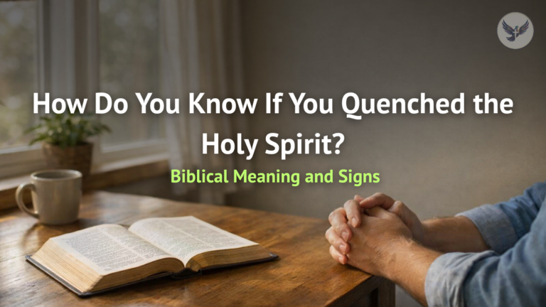 How Do You Know If You Quenched the Holy Spirit
