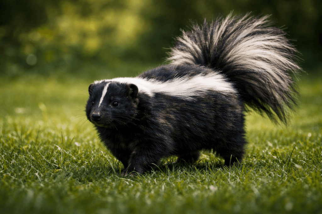 skunk crossing your path meaning